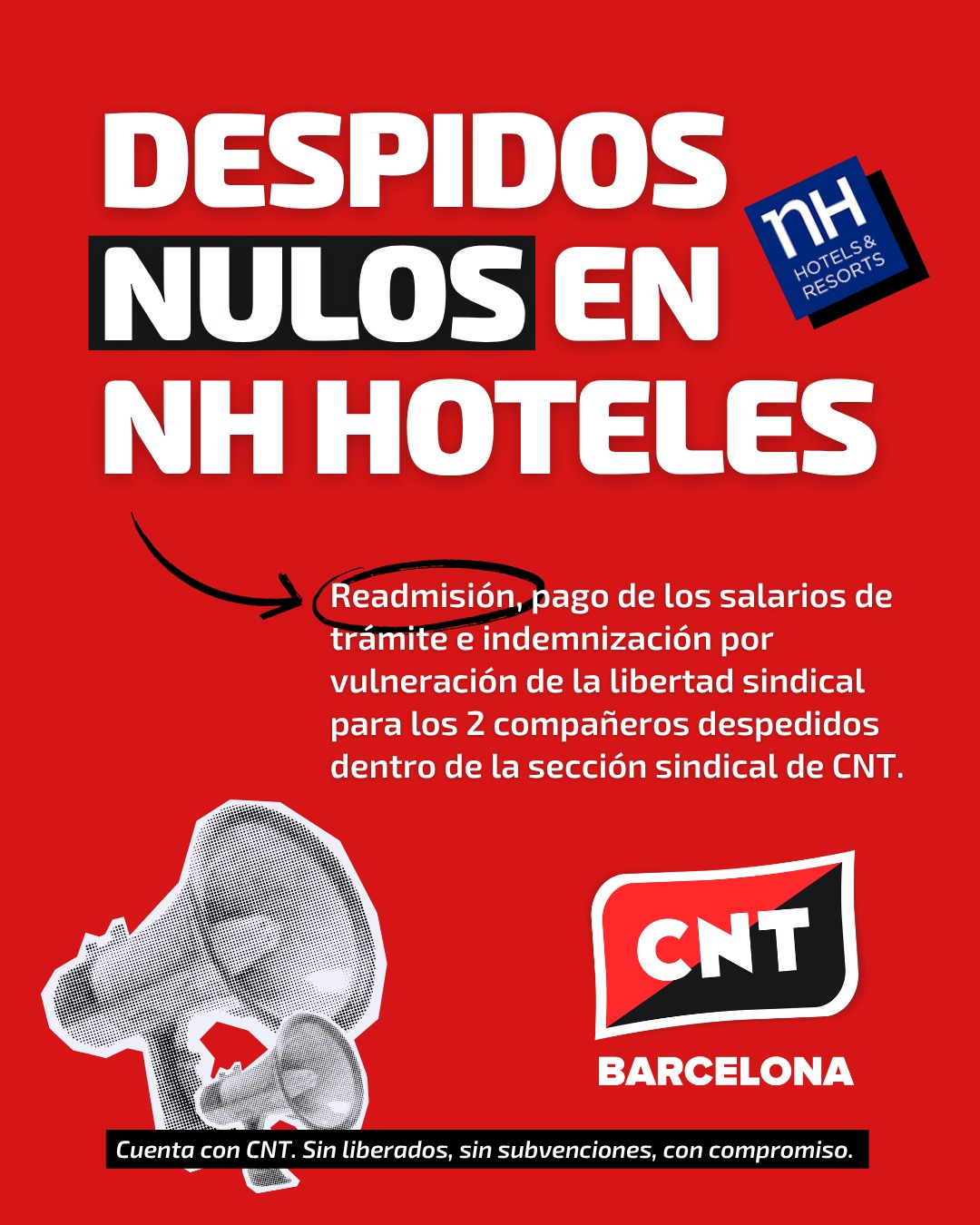 Gran victòria de la lluita sindical de la CNT de Barcelona